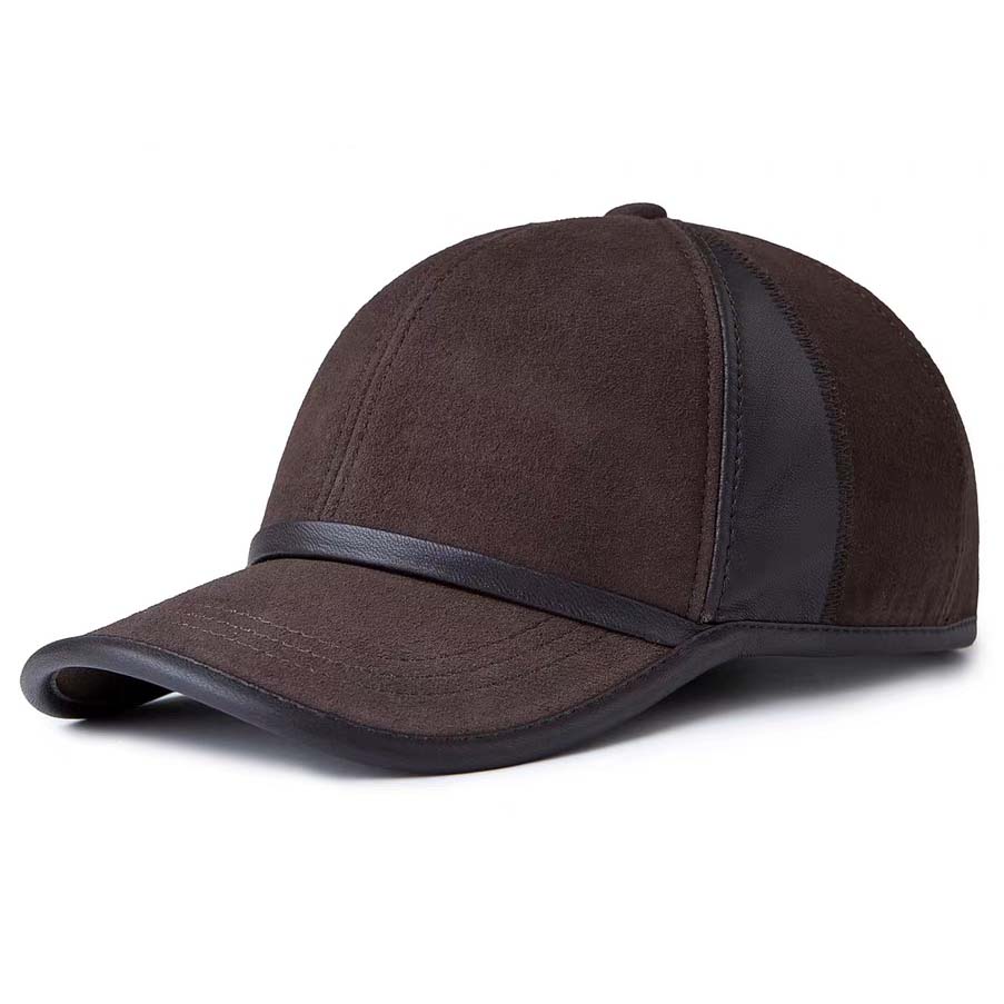 Chapeau pour homme en cuir sué - Baseball Cap Structured avis et prix