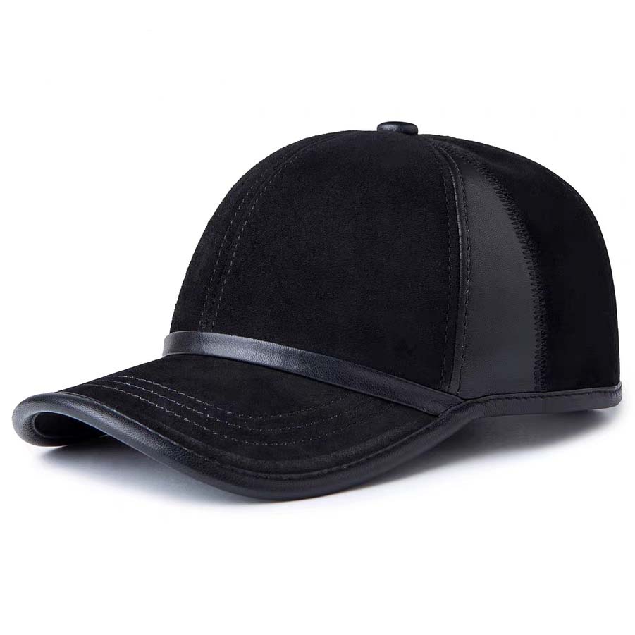 Chapeau pour homme en cuir sué - Baseball Cap Structured avis et prix