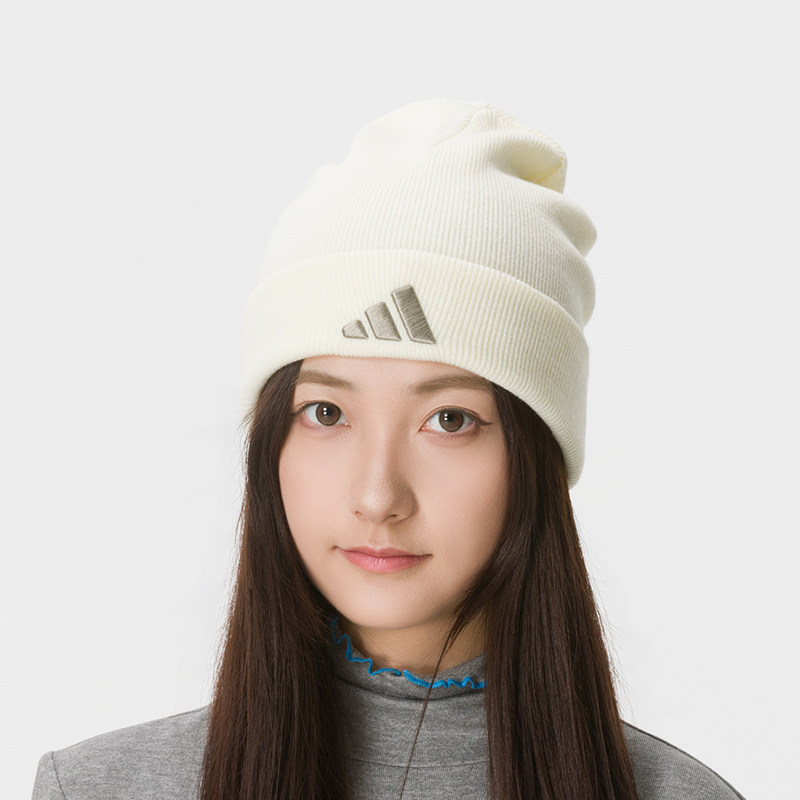 Adidas, bonnet KQ6682, blanc i - Beanie Cuffed Knit avis et prix