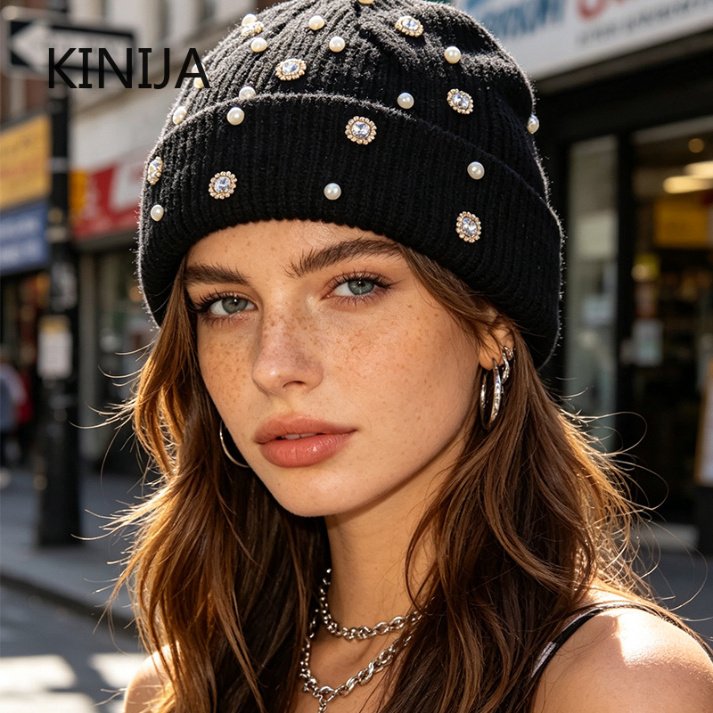 Bonnet d'hiver en tricot avec  - Beanie Cuffed Knit avis et prix