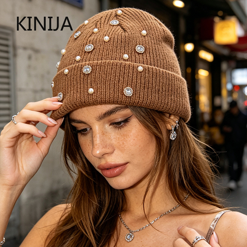 Bonnet d'hiver en tricot avec  - Beanie Cuffed Knit avis et prix