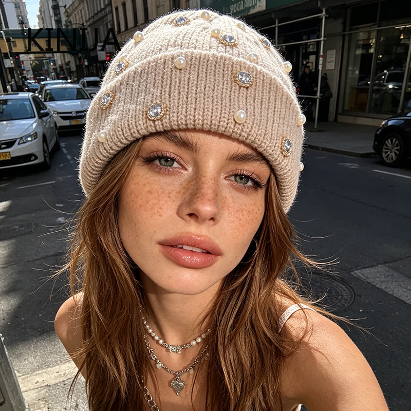 Bonnet d'hiver en tricot avec  - Beanie Cuffed Knit avis et prix