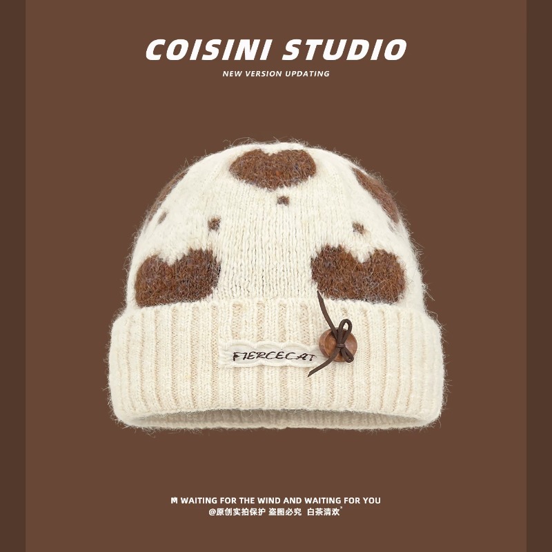 Bonnets en tricot jacquard à m - Beanie Cuffed Knit avis et prix