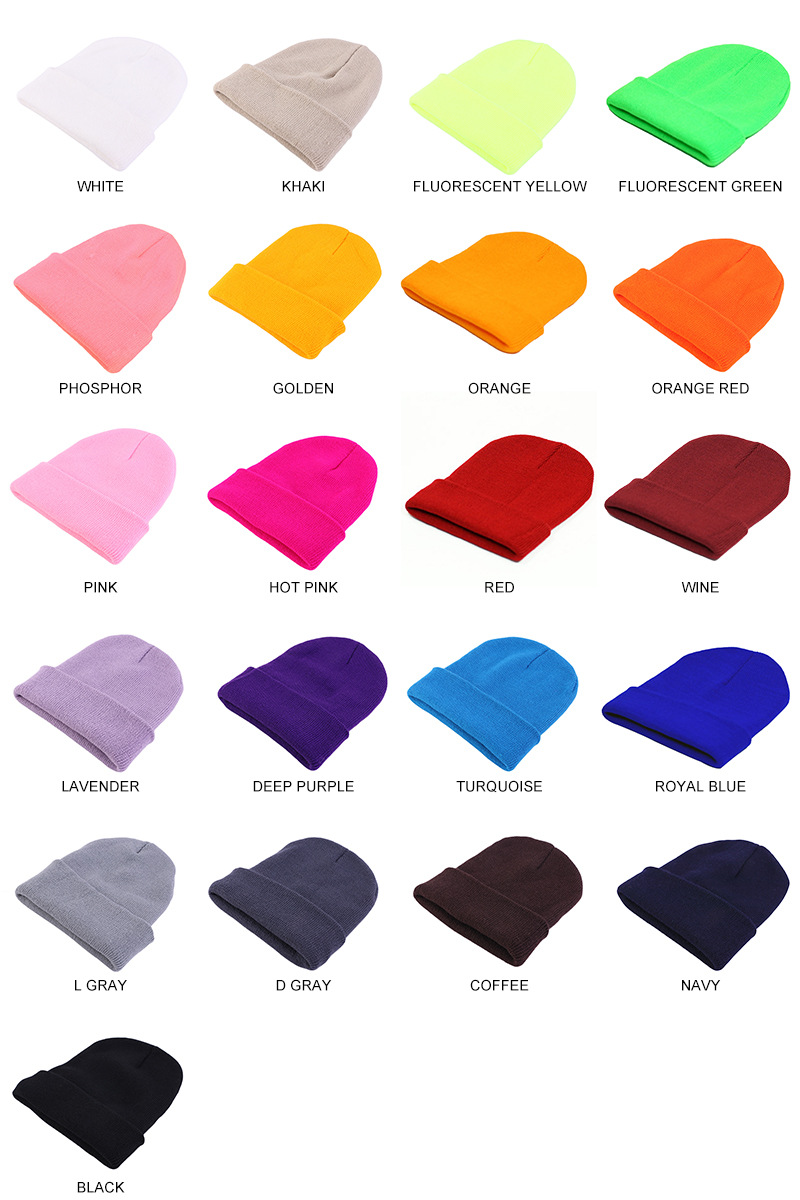 Bonnet en tricot uni tendance, - Beanie Cuffed Knit avis et prix